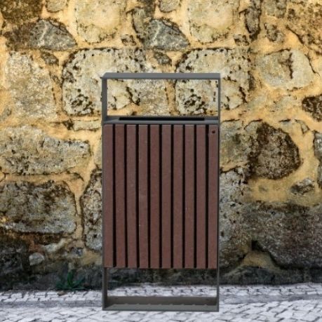 Park-Abfallbehälter - FRAME - Floema - System / bodenmontiert / Stahl