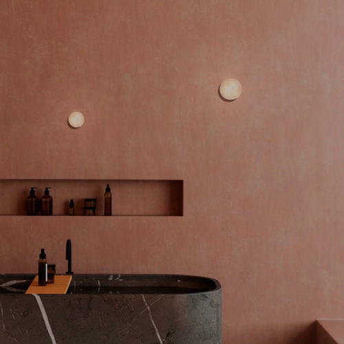 Wandleuchte / minimalistisches Design - ROCK - Robin Lamps - für den Innenraum / Aluminium / Alabaster