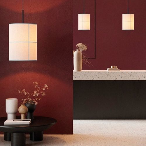 Hängelampe - RANIA - Robin Lamps - Eisen / Stoff / modern