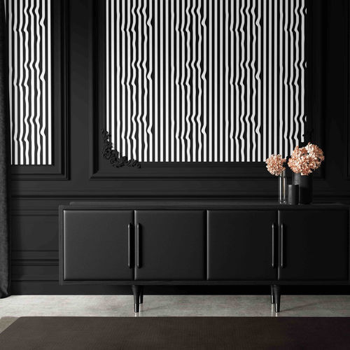 Tapete / originelles Design - WARPED VERTICAL STRIPES - XAWD - Streifenmuster / Farbe anpassbar / bedruckt