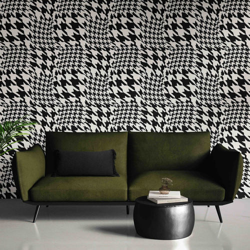 Tapete / originelles Design - WARPED HOUNDSTOOTH - XAWD - Motiv / Farbe anpassbar / feuerfest