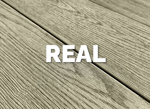 Verbundholzterrassendiele - TECH REAL - Exterpark - aus PU / grau / beige