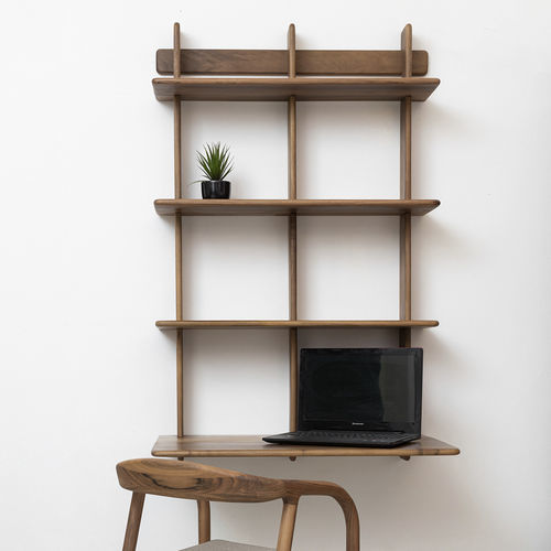 Wandmontiertes Regal - C  - Pommier Furniture - skandinavisches Design / Eiche / Nussbaum