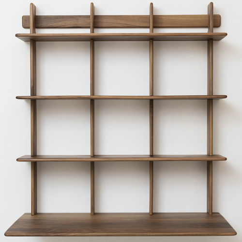 Wandmontiertes Regal - E - Pommier Furniture - skandinavisches Design / Eiche / Nussbaum