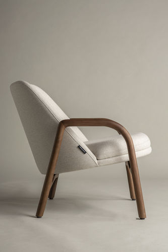 Moderner Sessel - Cotto - Pommier Furniture - Stoff / Eiche / Nussbaum