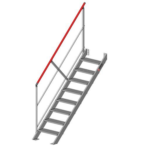 Gerade Zugangstreppe - F811 series - FORTAL - Metallstufen / mit Metallstruktur / für professionellen Einsatz