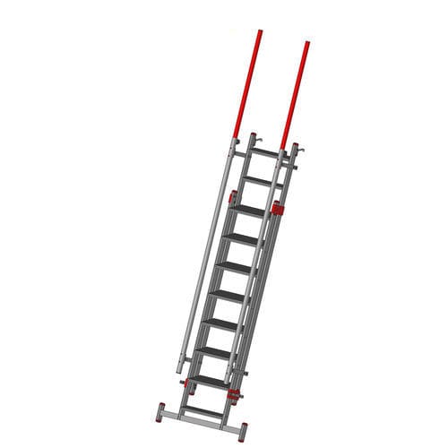 Professionelle Leiter / Arbeit - F090169 series - FORTAL - teleskopisch / Schiebe / Anstell