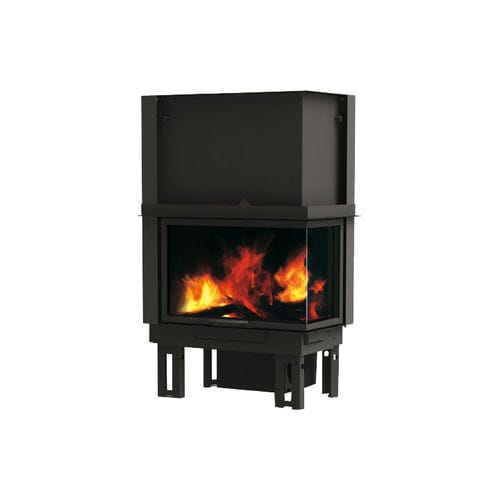 Geschlossene Feuerstelle / Holz - Firek  2 - EK63 - Ecken / Stahl / Gusseisen