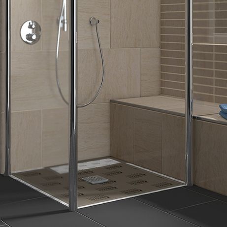 Rechteckige Duschwanne - TUB-COMBI - LUX ELEMENTS - zum Aufstellen / bodengleich / Schaumstoff