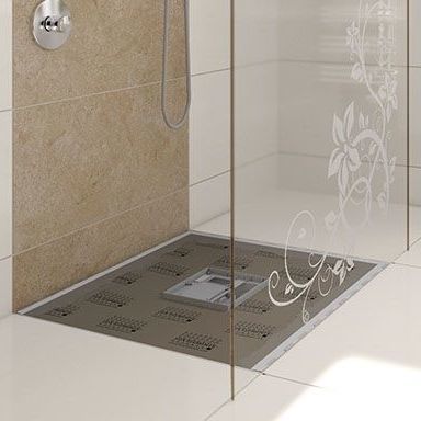 Rechteckige Duschwanne - TUB-PUMP-S - LUX ELEMENTS - zum Einbauen / bodengleich / Schaumstoff