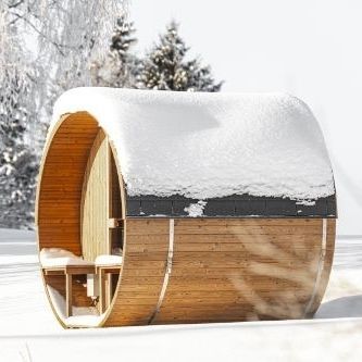 Sauna für Privatgebrauch - BARREL 210 - Hekla Saunas - für Gewerbegebrauch / Fichte / Massivholz