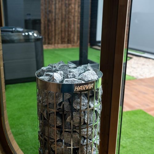 Elektrischer Saunaofen - Hekla Saunas - bodenstehend / Stahl / modern