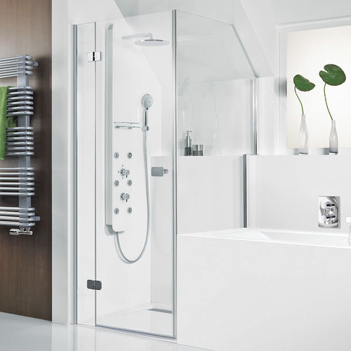 Glas-Duschkabine - PREMIUM SOFTCUBE - HSK - mit Flügeltür / für Eckeinbau / für Privatgebrauch