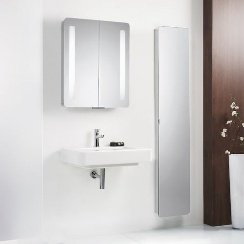 Badezimmerschrank mit Spiegel / mit integrierter Beleuchtung - ASP SOFTCUBE - HSK - modern / für Privatgebrauch / Aluminium