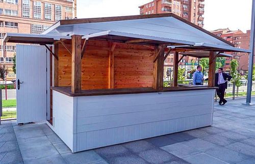 Kiosk für gewerbliche Nutzung - TOLEDO - Maderas Menur - für Außenbereich / Holz / modular