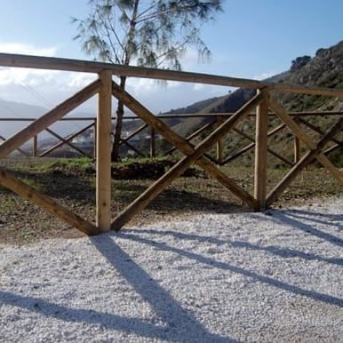 Plattenzaun - Maderas Menur - für Wohnhaus / Holz / gerade