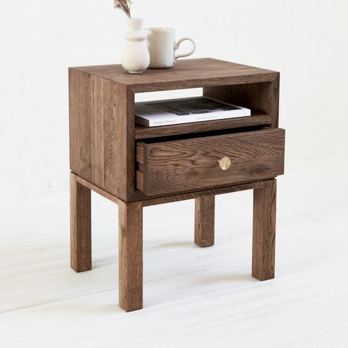 Moderner Nachttisch - COUNTRY  - IDDO - Eiche / geöltes Holz / Gestell aus Massivholz