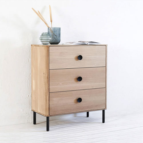 Moderne Kommode - NORDY  - IDDO - Eiche / Natureiche / geöltes Holz