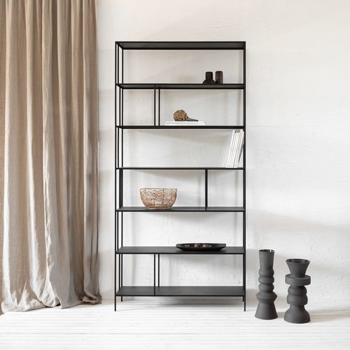 Modernes Regal - BIBLIOTHÈQUE  - IDDO - Stahl / mit Stauraum / schwarz