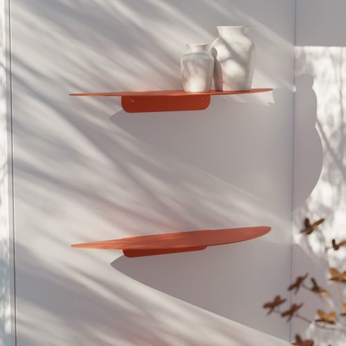 Wandmontiertes Regal - LEAF  - IDDO - modern / Edelstahl / für Außenbereich