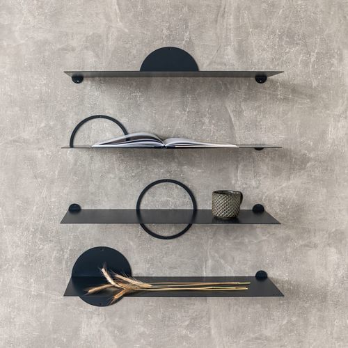 Wandmontiertes Regal - DELTA MOON  - IDDO - modern / Stahlblech / aus lackiertem Stahl