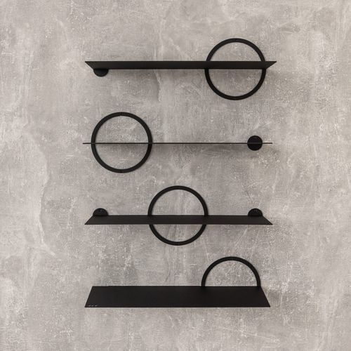 Wandmontiertes Regal - NEW MOON - IDDO - modern / Stahlblech / aus lackiertem Stahl