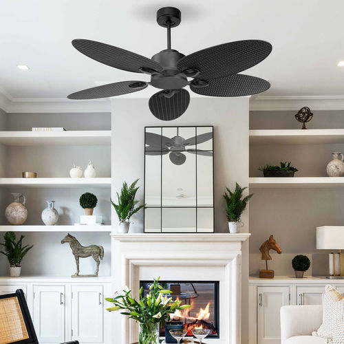 Wohnbereich-Deckenventilator - DC1_RESPALMBK_ROD60 - KLASSFAN - für den Innenraum / ABS / schwarz