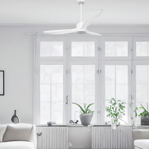 Wohnbereich-Deckenventilator - DC4SLIM_P5WI166_L1CH - KLASSFAN - für den Innenraum / ABS / weiß