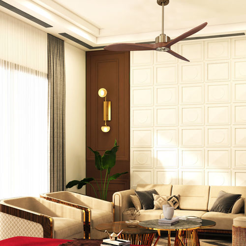 Wohnbereich-Deckenventilator - DC5_P8DW132_RINGAB - KLASSFAN - für den Innenraum / ABS / braun