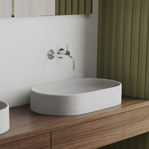 Aufsatzwaschbecken - CAPSULE - Maark Bathware - Beton / Mattfinish / oval