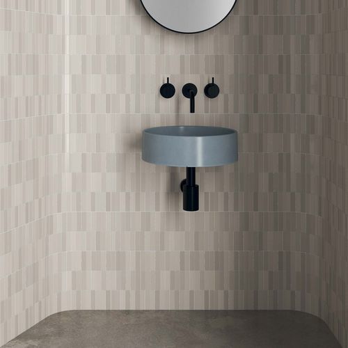 Wand-Waschbecken - MK101 - Maark Bathware - Beton / Mattfinish / rund
