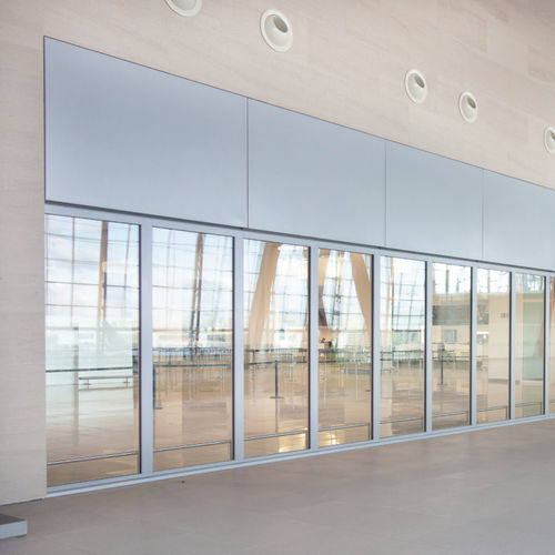Fugenlose Trennwand - ClassicTeq  EI 120 - ERIBEL FRANCE - festinstalliert / mit Glasfront / Aluminium