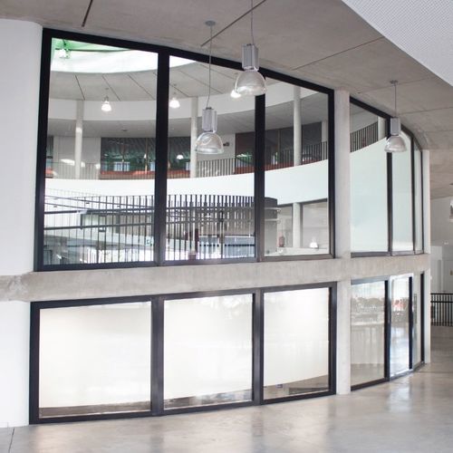 Fugenlose Trennwand - ClassicTeq EI 60 - ERIBEL FRANCE - festinstalliert / mit Glasfront / Aluminium