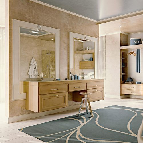 Doppelter Waschtisch-Unterschrank - Pienza New Classic - ARCARI ARREDAMENTI - freistehend / wandmontiert / Holz