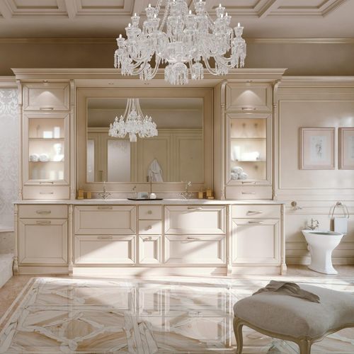Doppelter Waschtisch-Unterschrank - Taormina Classic - ARCARI ARREDAMENTI - freistehend / Nussbaum / modern
