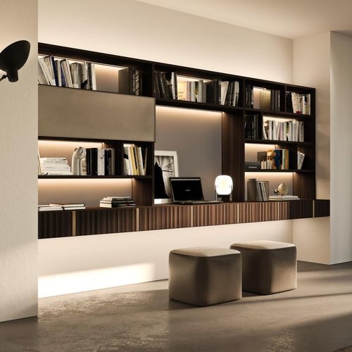 Schreibtischsystem für Open Space - Solferino Italian Chic - ARCARI ARREDAMENTI - wandmontiert / modern / Holz