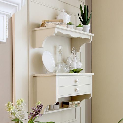 Wandmontiertes Regal - Boiserie Sforza - ARCARI ARREDAMENTI - klassisch / Holz / mit Schublade