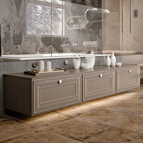 Modernes Sideboard - Diamante  - ARCARI ARREDAMENTI - Holz / mit Schubladen / braun