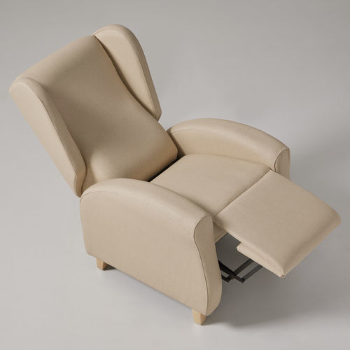 Klassischer Relaxsessel - MEGAN - Seniorcare - Stoff / Massivholz / mit Fußstütze