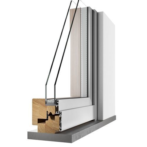 Holzfenster - Duty - Albadoors - Aluminium / Schiebe / mit Doppelverglasung