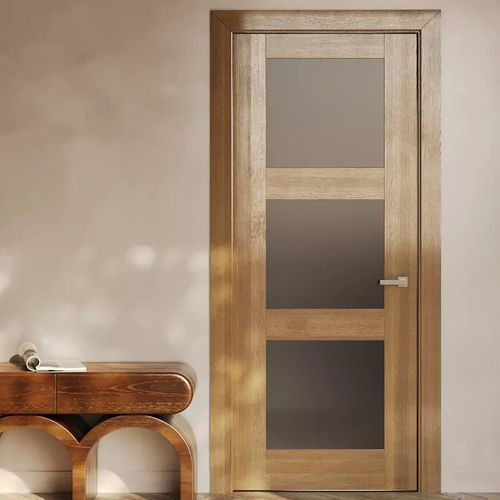 Tür für Innenbereich - 1.4 - IN WOOD LLC - Holz / Glas / einflügelig