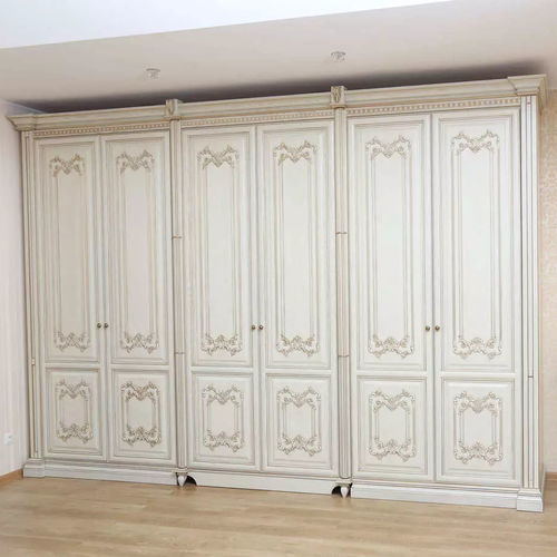 Traditioneller Kleiderschrank - IN WOOD LLC - Holz / mit Schwingtür / mit Schiebetür
