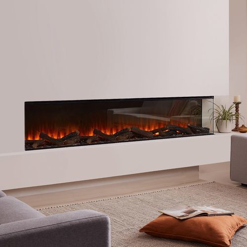 Kamineinsatz mit 3 Sichtseiten - Forest 1900 - British Fires Ltd - elektrisch / modern / mit Fernbedienung