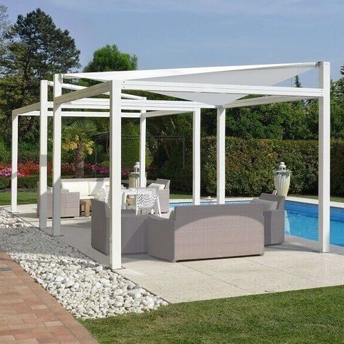 Selbsttragende Pergola - VL 120 SOLTIS 96 PVC FERRARI - USINE-ONLINE - Aluminium / extrudiertes Aluminium / thermolackiertes Aluminium