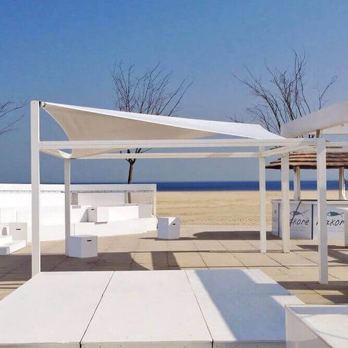 Selbsttragende Pergola - FERRARI 602 ÉTANCHE VL 120 - USINE-ONLINE - extrudiertes Aluminium / mit Stoffüberdachung / maßgefertigt