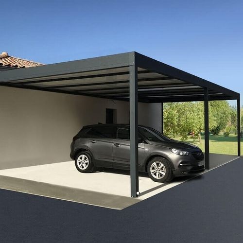 Carport für Gewerbegebrauch - H3 - USINE-ONLINE - mit Dach aus Sandwichpaneelen / extrudiertes Aluminium / 1 Platz