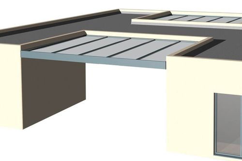 Maßgefertigter Carport - 1805 - USINE-ONLINE - mit integrierter Beleuchtung / mit Dach aus Sandwichpaneelen / mit Solarpaneel