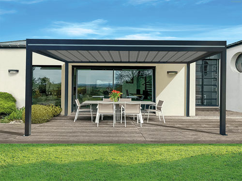 Selbsttragende Pergola - USINE-ONLINE - extrudiertes Aluminium / mit Flachdach / maßgefertigt