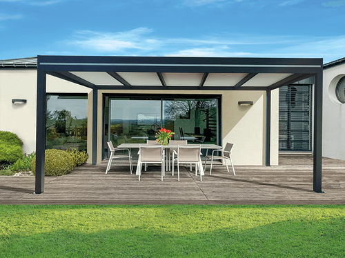 Selbsttragende Pergola - USINE-ONLINE - extrudiertes Aluminium / mit Flachdach / maßgefertigt