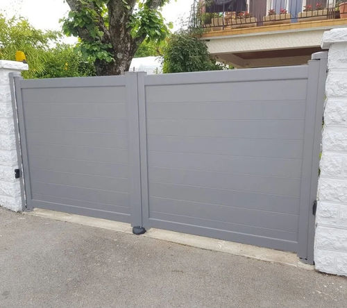 Einflügeliges Tor - Anaïs  - USINE-ONLINE - Aluminium / Lamellen / motorisiert